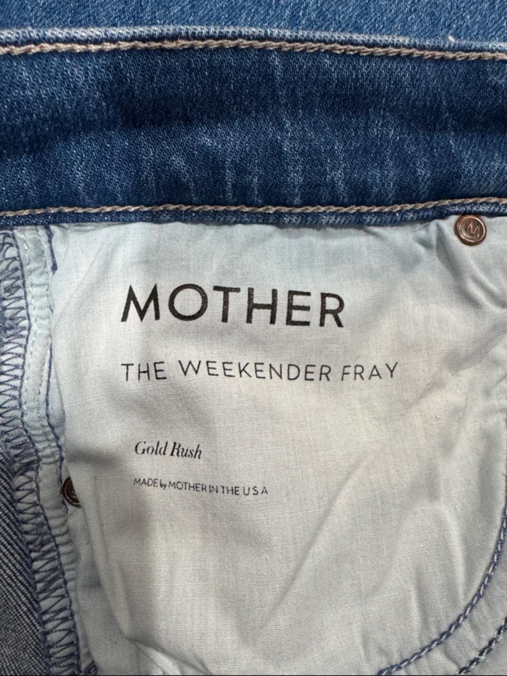 Mother the Weekender Fray crop, size 28 - Picture 5 of 7